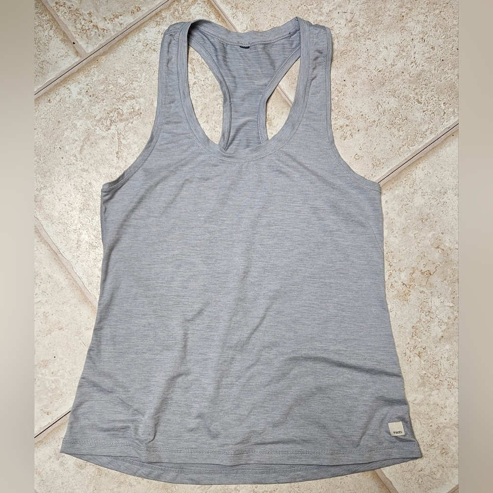 Vuori Lux Performance Tank, Platinum Heather, Small